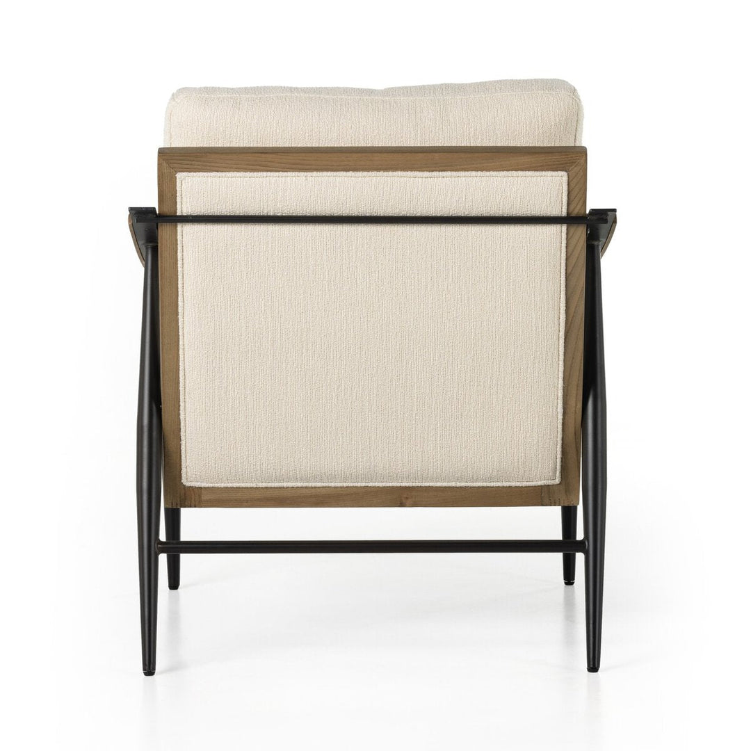 Kennedy Chair gunmetal forged iron leg detail view - Whats New Furniture Portland OR