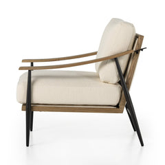 Kennedy Chair in Kerbey Ivory side view - Whats New Furniture Portland OR