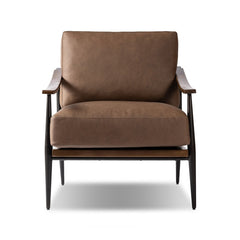 Kennedy Chair in Maestro Cigar front studio view - Whats New Furniture Portland OR