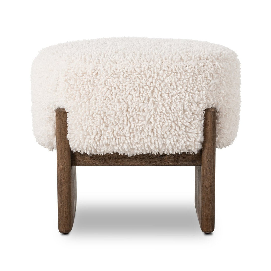 Kirby Accent Stool in Andes Natural front studio view - Whats New Furniture Portland OR