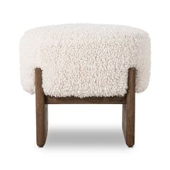 Kirby Accent Stool in Andes Natural front studio view - Whats New Furniture Portland OR