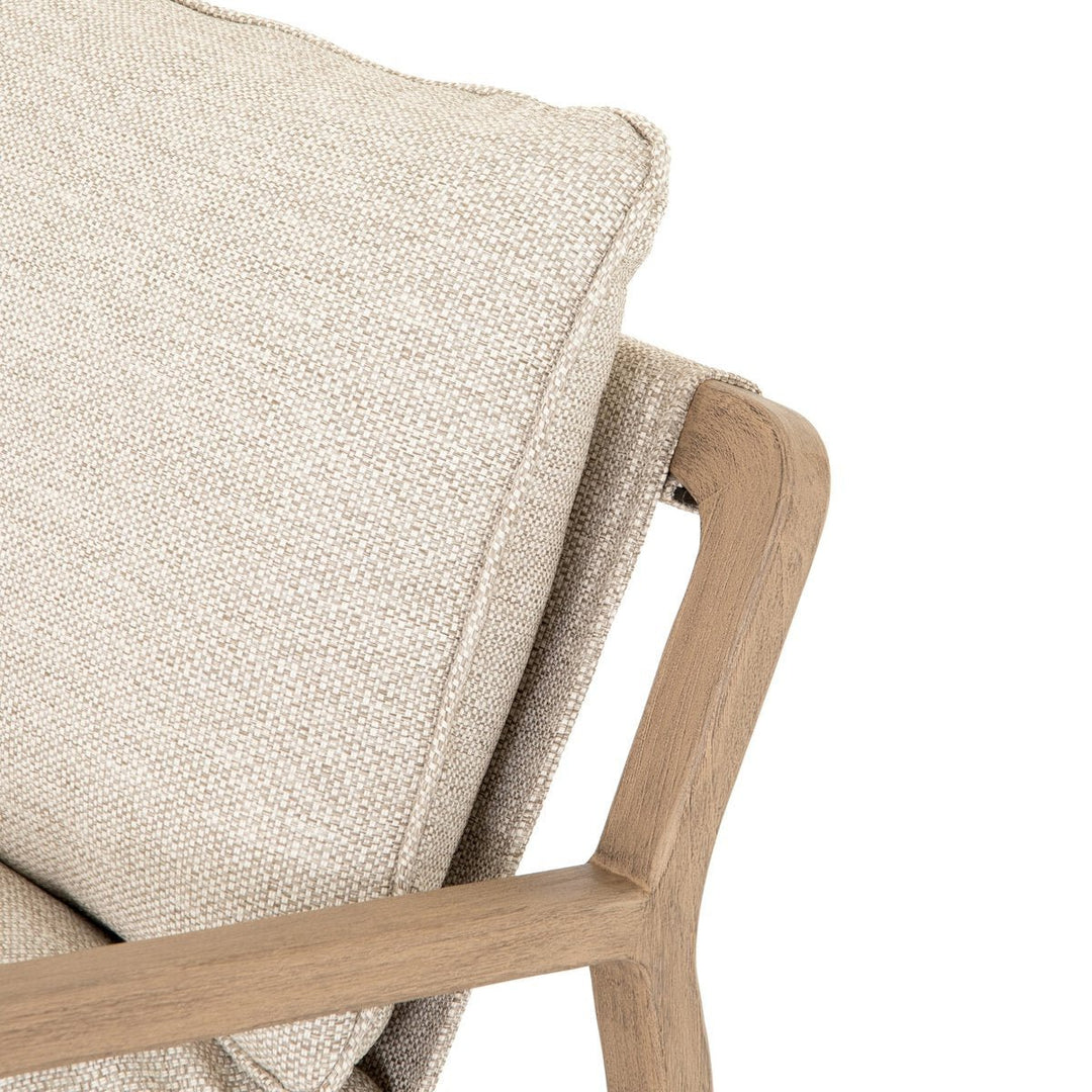 Lane Outdoor Chair in Faye Sand detail view - Whats New Furniture Portland OR