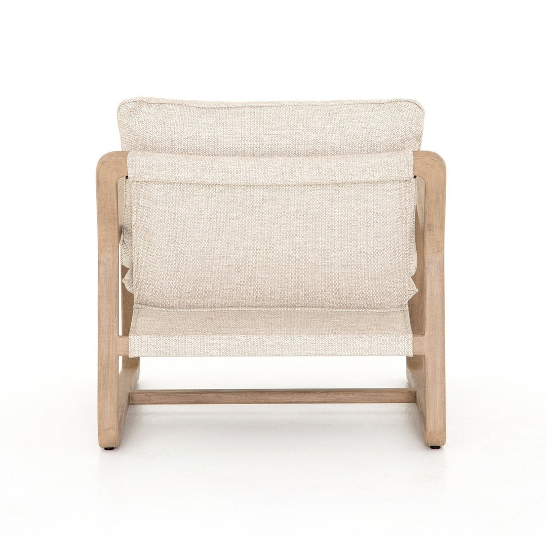 Lane Outdoor Chair in Faye Sand detail view - Whats New Furniture Portland OR