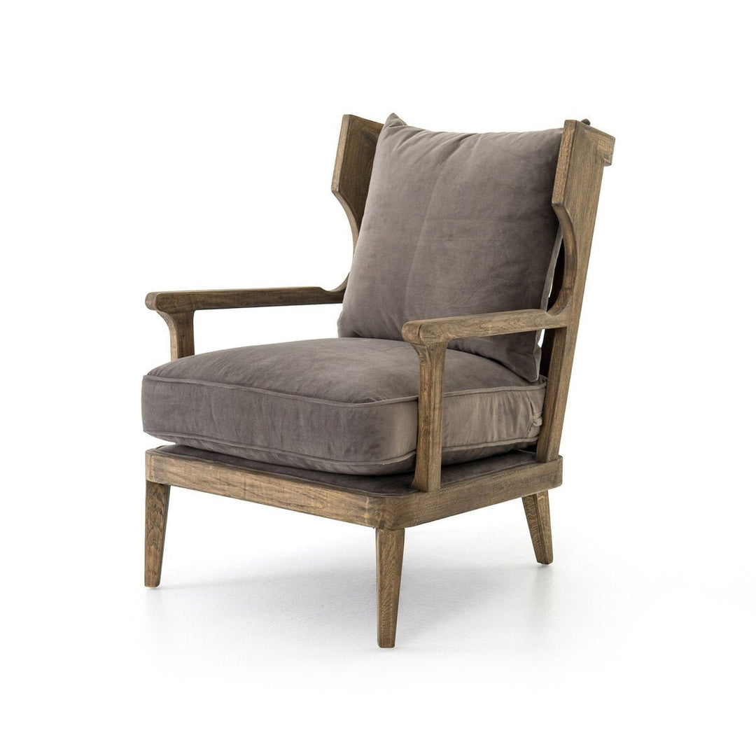 Lennon Chair in Imperial Mist three-quarter studio view - Whats New Furniture Portland OR