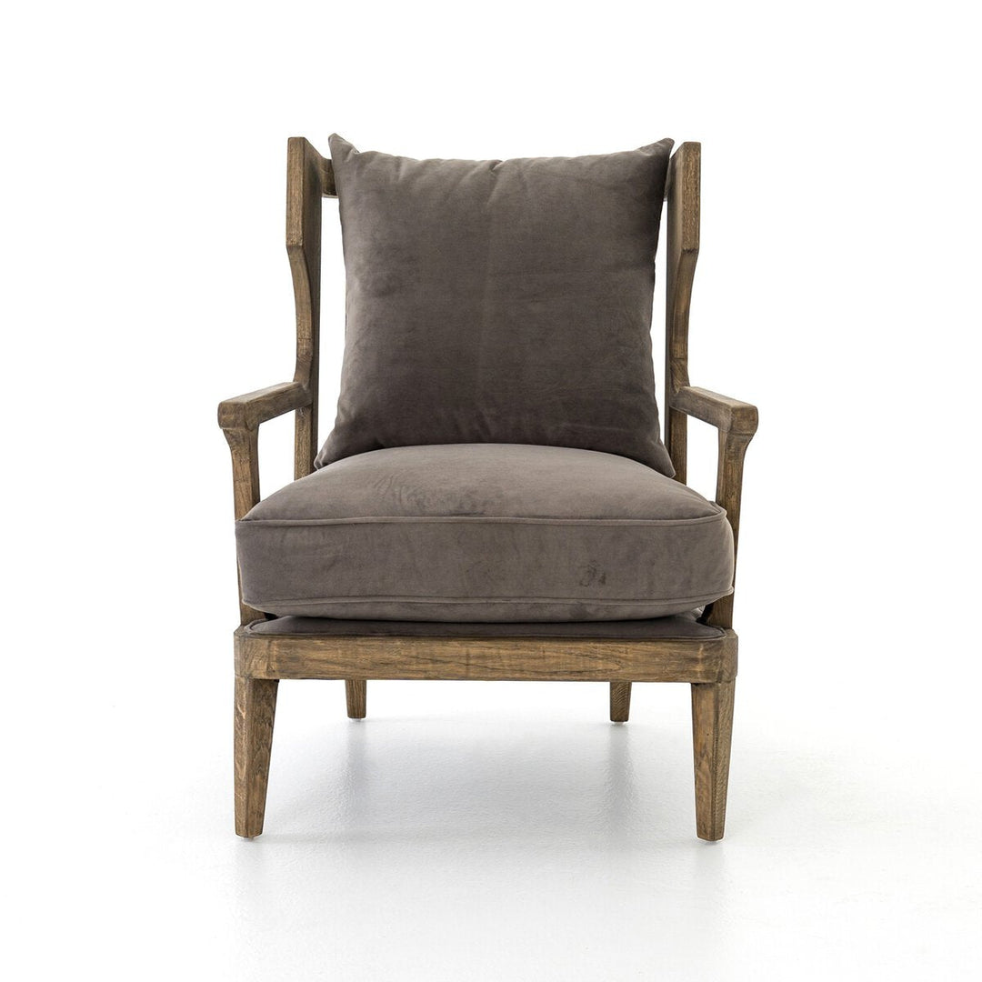 Lennon Chair in Imperial Mist front studio view - Whats New Furniture Portland OR