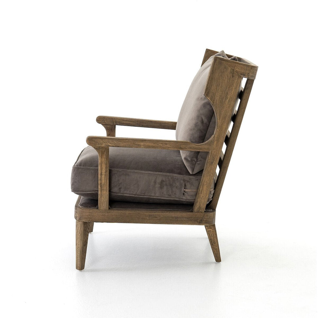 Lennon Chair in Imperial Mist side studio view - Whats New Furniture Portland OR