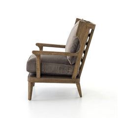Lennon Chair in Imperial Mist side studio view - Whats New Furniture Portland OR