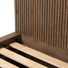 Leo Bed in Rustic Grey detail view - Whats New Furniture Portland OR