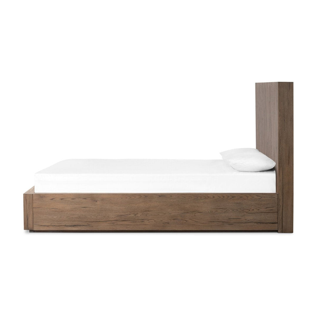 Leo Bed in Rustic Grey side view - Whats New Furniture Portland OR