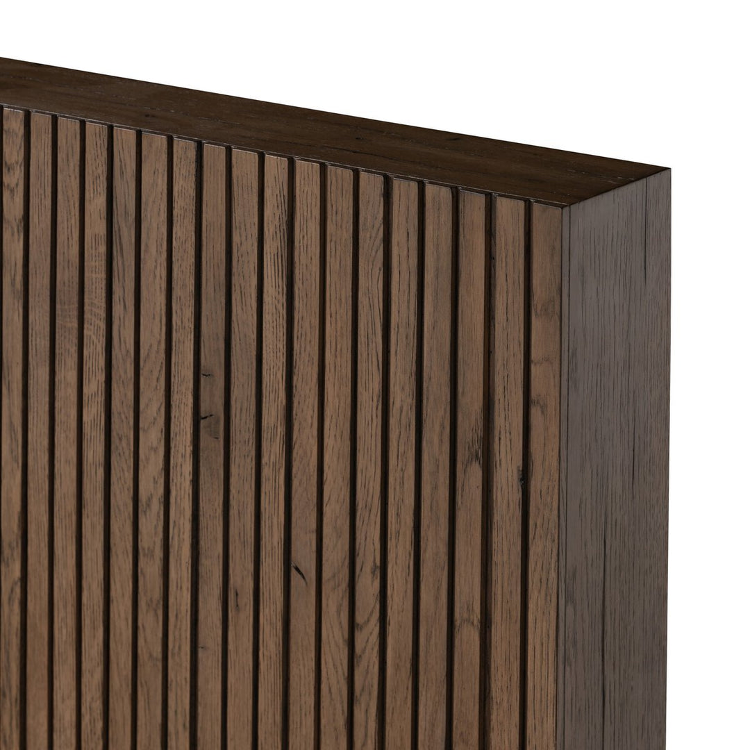 Leo Bed in Rustic Grey detail view - Whats New Furniture Portland OR