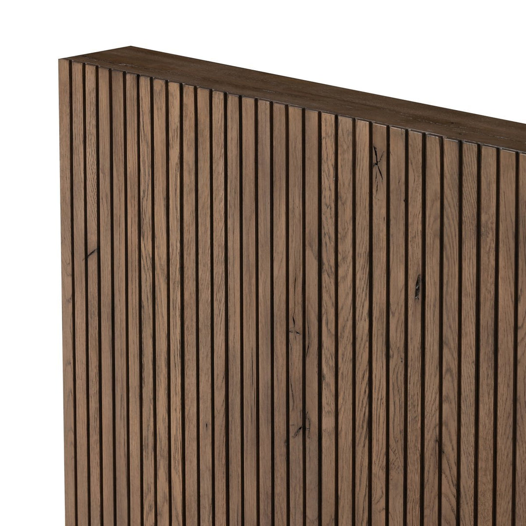 Leo Bed in Rustic Grey detail view - Whats New Furniture Portland OR