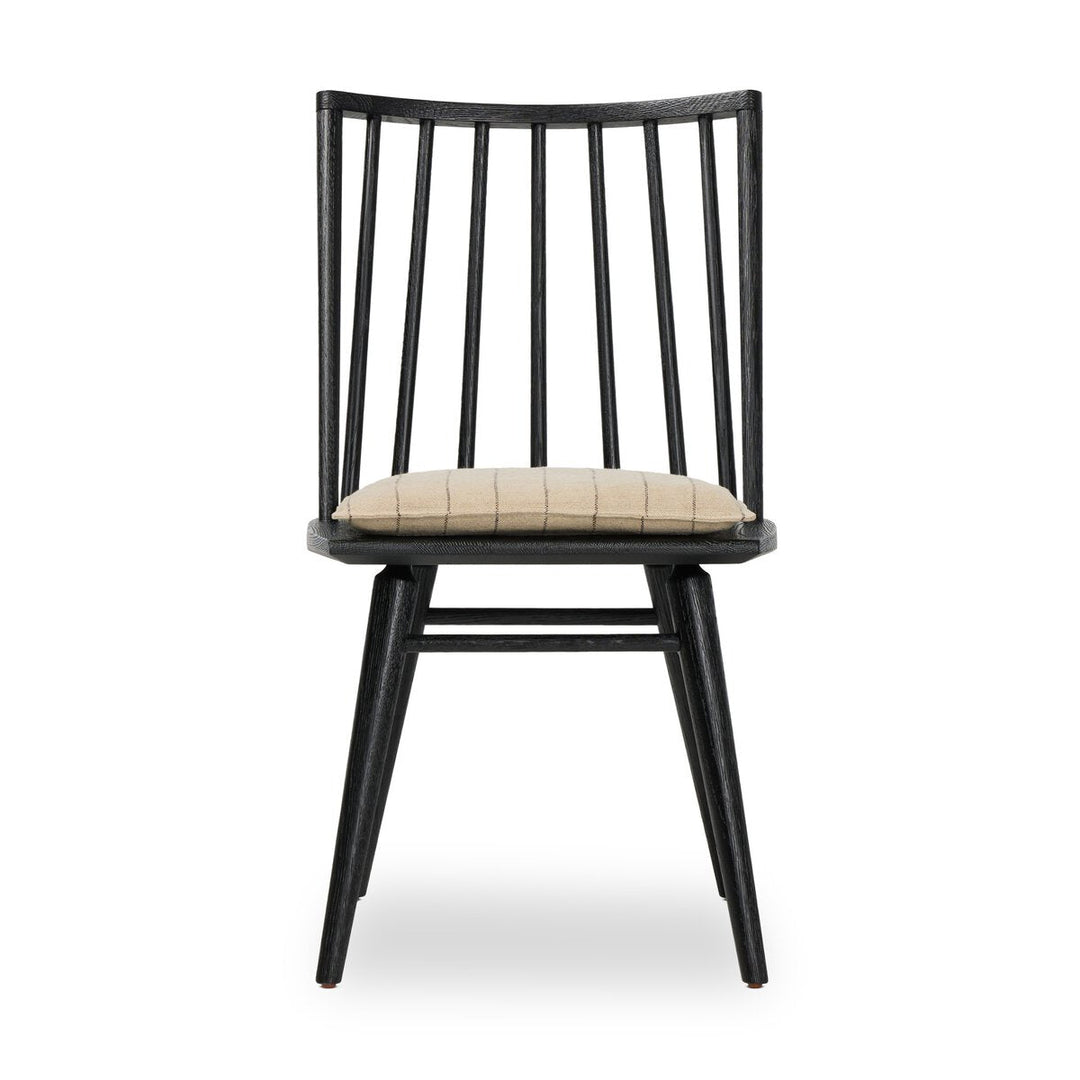 Lewis Windsor Chair in Black Oak / Lavon Flint front studio view - Whats New Furniture Portland OR