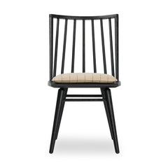 Lewis Windsor Chair in Black Oak / Lavon Flint front studio view - Whats New Furniture Portland OR