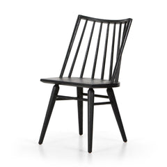 Lewis Windsor Chair in Black Oak three-quarter view - Whats New Furniture Portland OR
