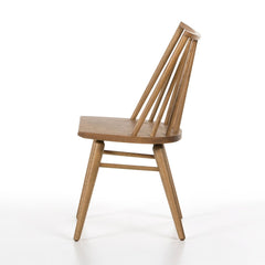 Lewis Windsor Chair in Sandy Oak side view - Whats New Furniture Portland OR