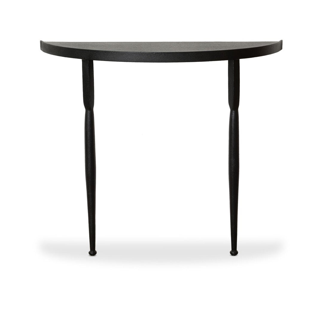 Lois Demilune Console Table Textured Iron - Console Table by Four Hands - What's New Furniture Portland