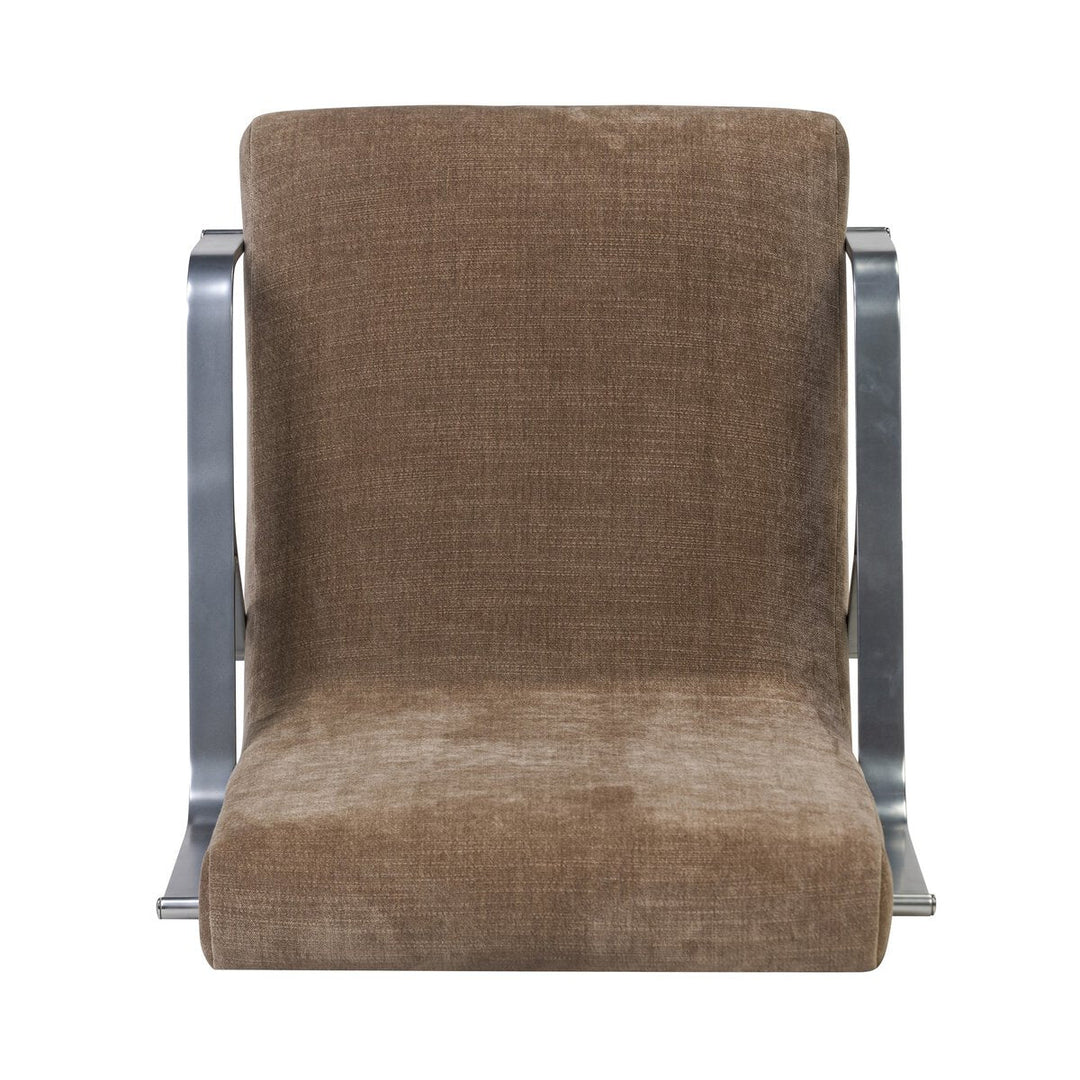 Lou Desk Chair in Altair Mushroom lifestyle view in a home office - Whats New Furniture Portland OR