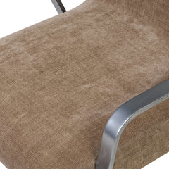 Lou Desk Chair in Altair Mushroom lifestyle view styled at a desk - Whats New Furniture Portland OR