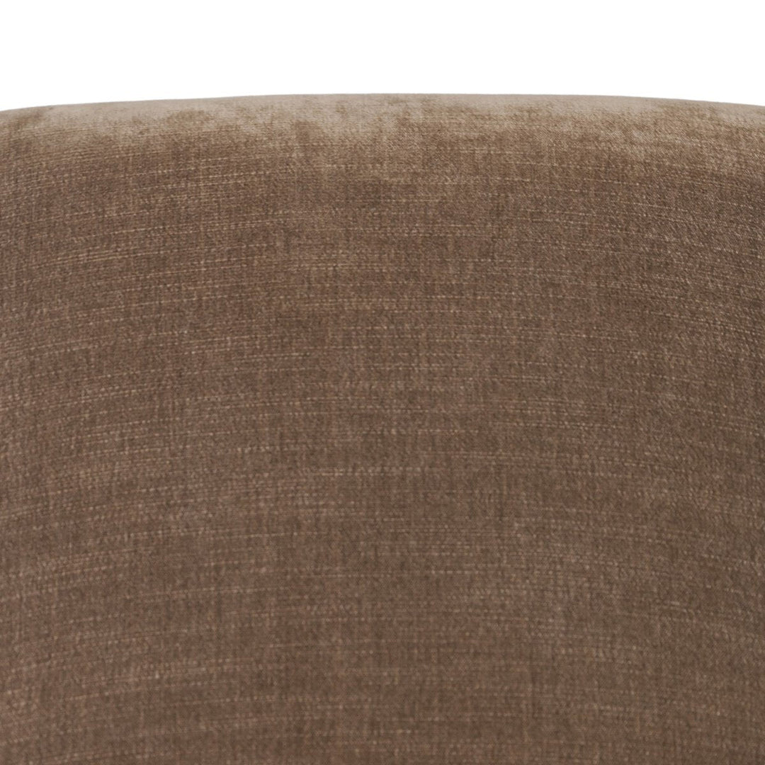 Lou Desk Chair in Altair Mushroom detail view of swivel base - Whats New Furniture Portland OR