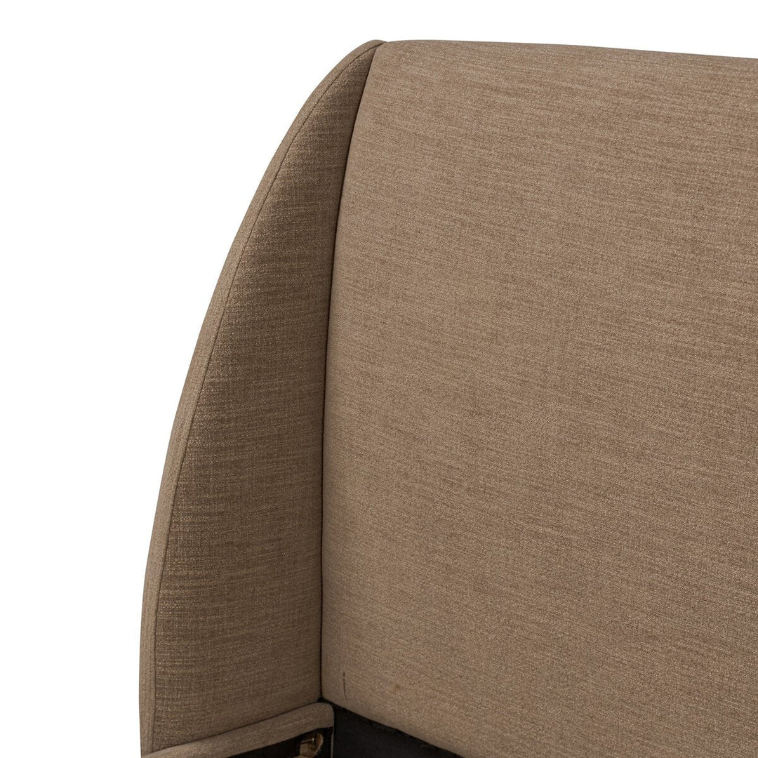 Maeve Bed in Laken Taupe fourth detail view - Whats New Furniture Portland OR