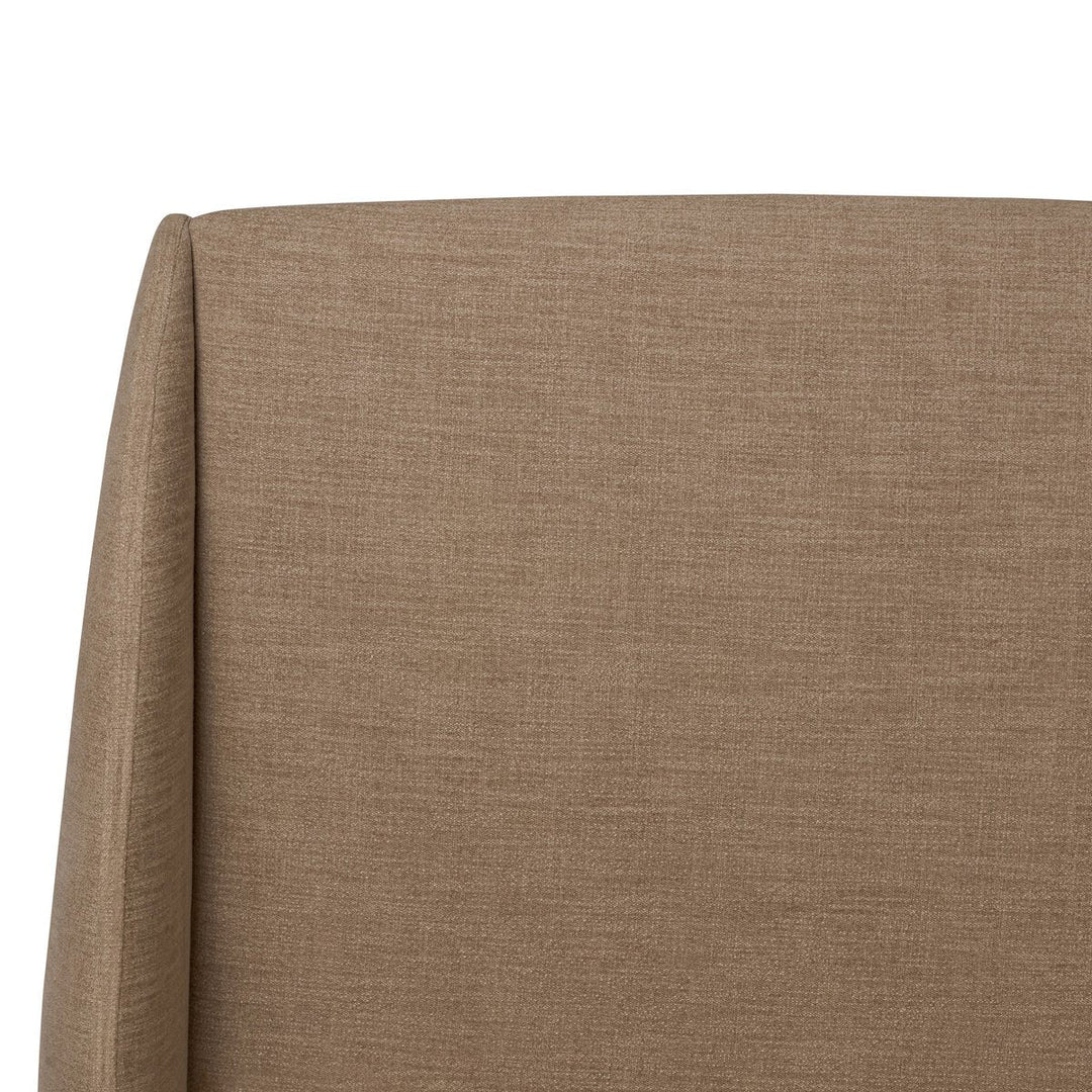 Maeve Bed in Laken Taupe third detail view - Whats New Furniture Portland OR