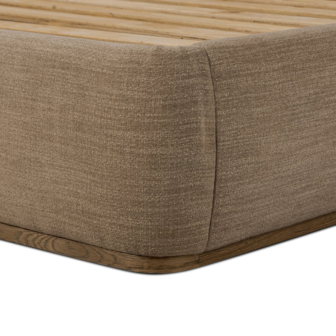 Maeve Bed in Laken Taupe sixth detail view - Whats New Furniture Portland OR