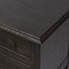 Maggie Nightstand in Smoked Black Oak Veneer fourth detail view - Whats New Furniture Portland OR