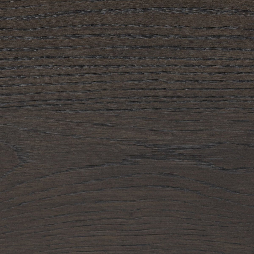 Maggie Nightstand in Smoked Black Oak Veneer detail view - Whats New Furniture Portland OR