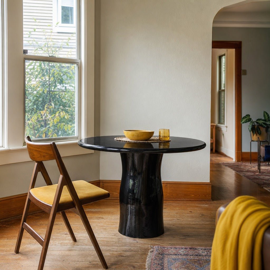 Manon Dining Table styled in Portland St. Johns bungalow dining room - Whats New Furniture