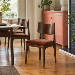 Marley Dining Chair in Altair Sienna styled in Portland Montavilla cottage dining room - Whats New Furniture