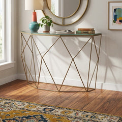 Marlow Geometric Console Table - Lifestyle - What&