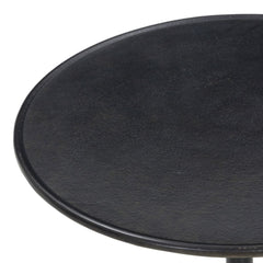 Marlow Matchstick Pedestal Table in Black Antique detail view - Whats New Furniture Portland OR