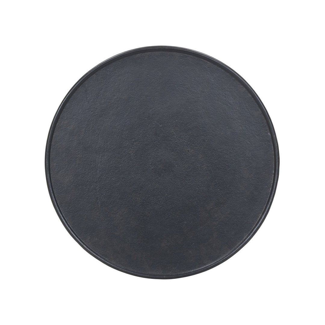 Marlow Matchstick Pedestal Table in Black Antique detail view - Whats New Furniture Portland OR