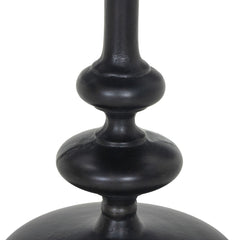 Marlow Matchstick Pedestal Table in Black Antique back view - Whats New Furniture Portland OR