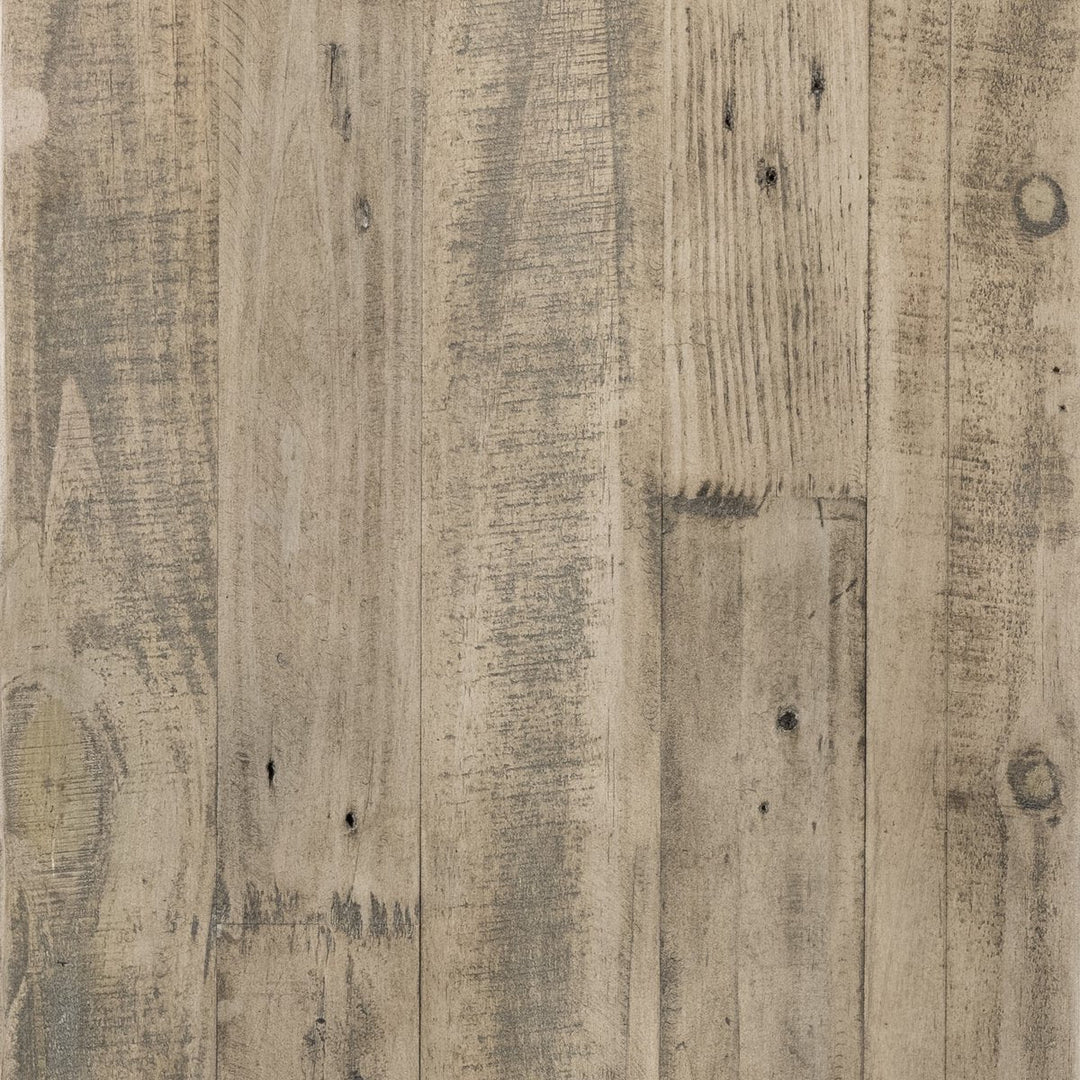Matthes Console Table - 79" in Weathered Wheat angled base detail view - Whats New Furniture Portland OR