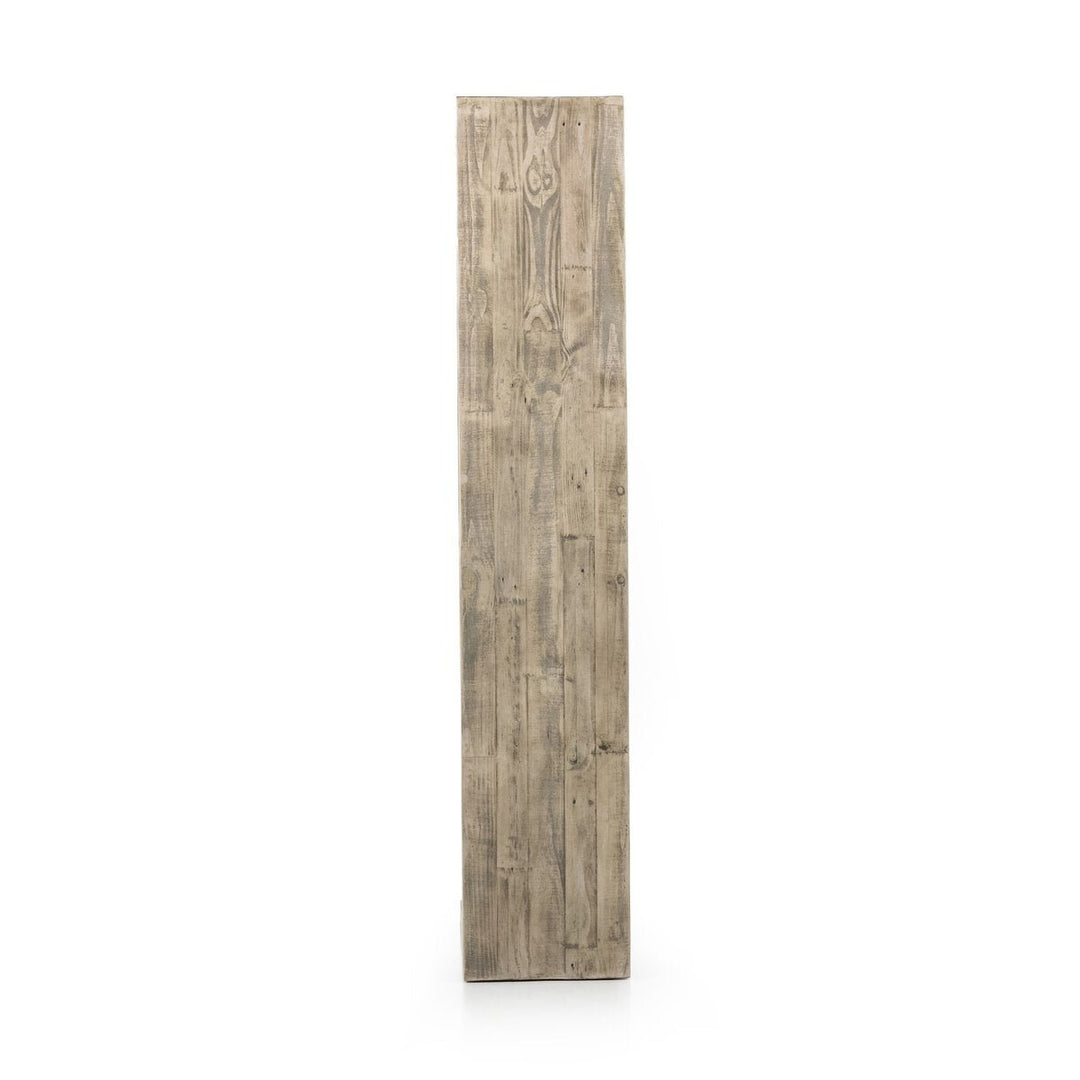 Matthes Console Table - 79" in Weathered Wheat top edge detail view - Whats New Furniture Portland OR