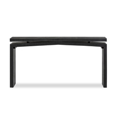Matthes Console Table - Aged Black Pine - What&