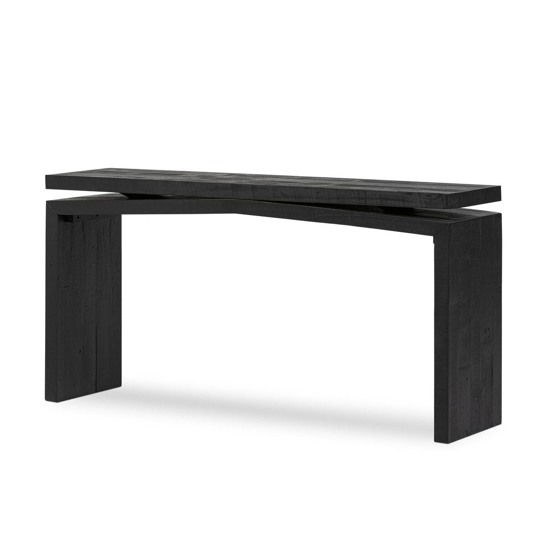 Matthes Console Table - Aged Black Pine - What&