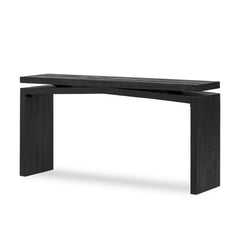 Matthes Console Table - Aged Black Pine - What&