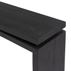 Matthes Console Table - Aged Black Pine - What&
