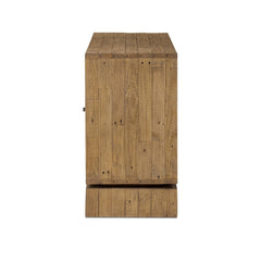 Matthes Sideboard in Sierra Rustic Natural side studio view - Whats New Furniture Portland OR