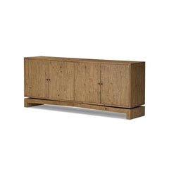 Matthes Sideboard in Sierra Rustic Natural three-quarter studio view - Whats New Furniture Portland OR