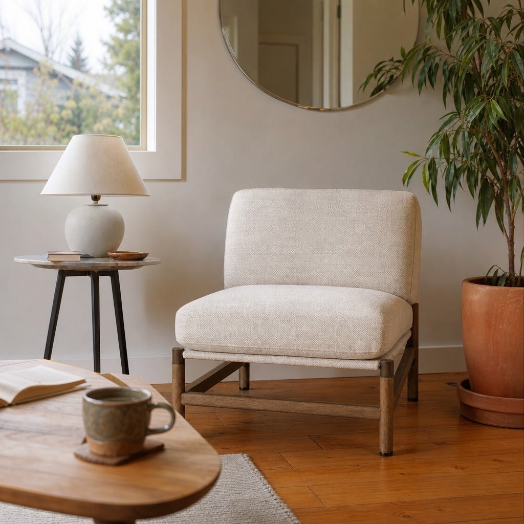 Memphis Chair styled in Portland Montavilla cottage living room - Whats New Furniture
