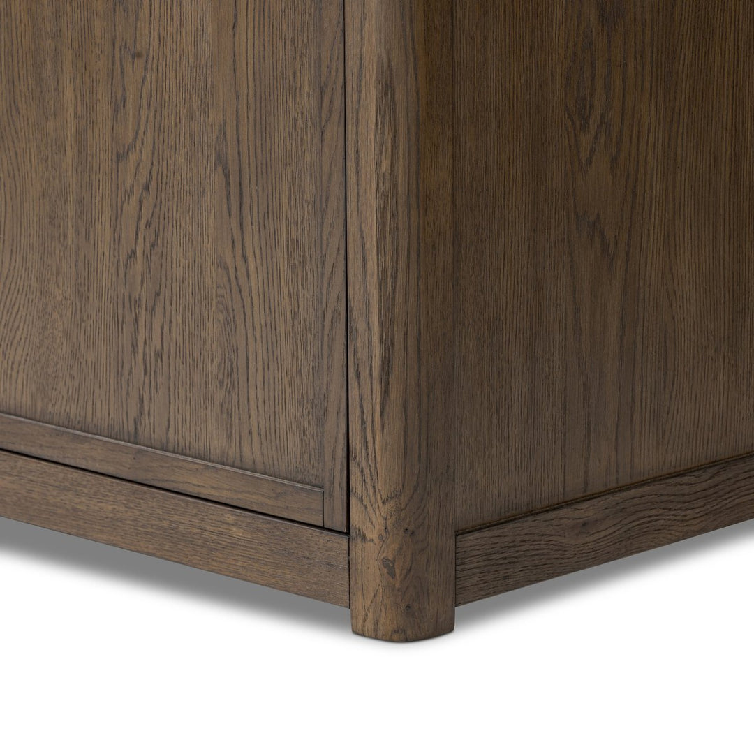Miko Bookcase in Fawn Oak detail view - Whats New Furniture Portland OR