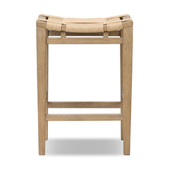 Norma Stool Natural Paper Cord - Bar Stool by Four Hands - What&