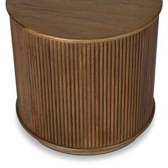 Ona End Table in Amber Mindi Veneer third detail view - Whats New Furniture Portland OR