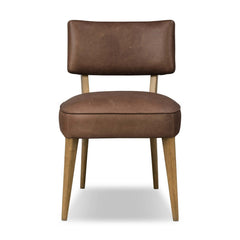 Orville Dining Chair in Palermo Cigar front studio view - Whats New Furniture Portland OR