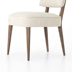 Orville Dining Chair in Cambric Ivory detail view - Whats New Furniture Portland OR