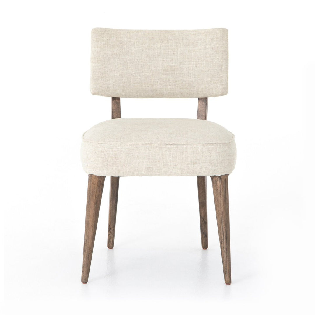Orville Dining Chair in Cambric Ivory front studio view - Whats New Furniture Portland OR