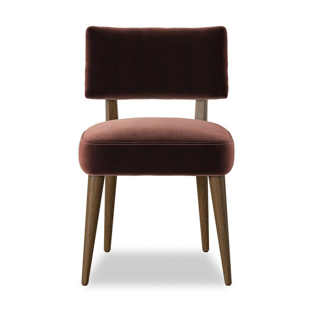 Orville Dining Chair in Surrey Plum front studio view - Whats New Furniture Portland OR